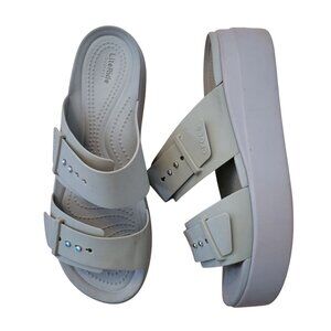 Crocs 9 Literide 360 Platform Wedge Sandals BROOKLYN Open Toe Summer‎